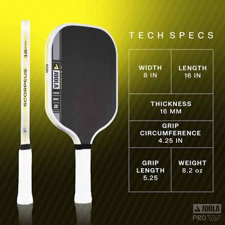 JOOLA Scorpeus Pro IV - White - 16mm